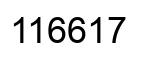 Number 116617 black image