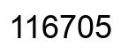 Number 116705 black image