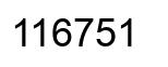 Number 116751 black image