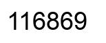Number 116869 black image