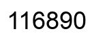 Number 116890 black image