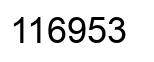 Number 116953 black image