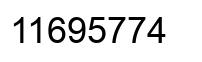 Número 11695774 imagen negro