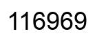 Number 116969 black image