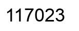Número 117023 imagen negro