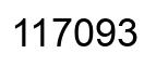 Number 117093 black image