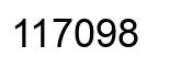 Number 117098 black image