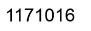 Number 1171016 black image