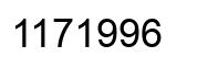 Number 1171996 black image