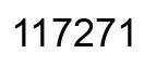 Number 117271 black image