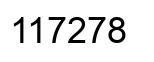 Number 117278 black image