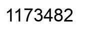 Number 1173482 black image