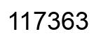 Number 117363 black image