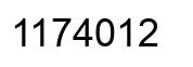 Number 1174012 black image