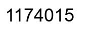 Number 1174015 black image