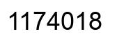 Number 1174018 black image