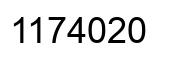 Number 1174020 black image