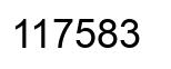 Número 117583 imagen negro