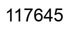 Número 117645 imagen negro