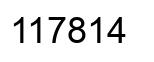 Number 117814 black image