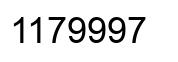 Number 1179997 black image