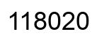 Number 118020 black image