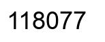 Number 118077 black image