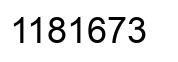 Number 1181673 black image