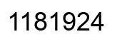 Number 1181924 black image