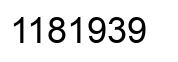 Number 1181939 black image