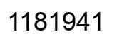 Number 1181941 black image