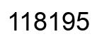 Number 118195 black image
