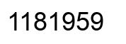 Number 1181959 black image
