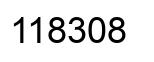 Number 118308 black image