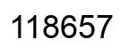 Número 118657 imagen negro