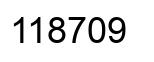 Number 118709 black image