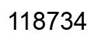 Number 118734 black image