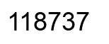 Number 118737 black image