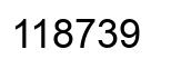 Number 118739 black image