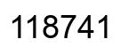 Number 118741 black image