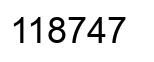 Number 118747 black image