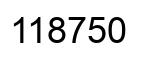 Number 118750 black image