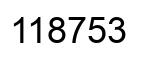 Number 118753 black image