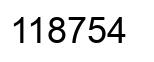 Number 118754 black image