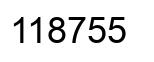Number 118755 black image