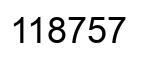 Number 118757 black image