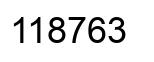 Number 118763 black image