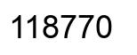 Número 118770 imagen negro