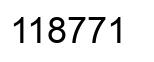 Number 118771 black image