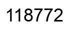 Number 118772 black image